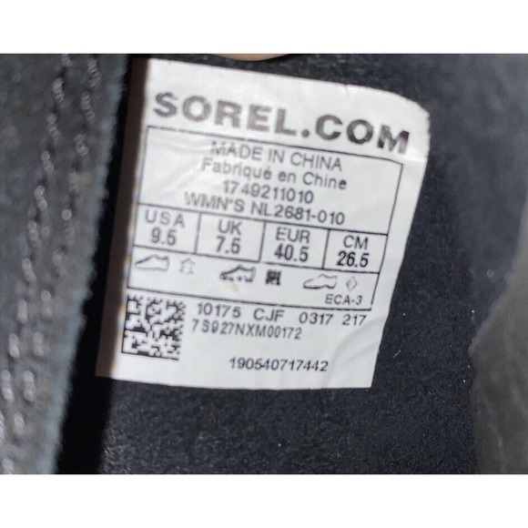 SOREL FARAH Tall BLACK WATERPROOF SUEDE LEATHER UPPER MID BOOT Women Size 9.5 - Picture 9 of 12